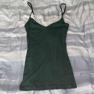 Old Navy Green Tank Top With Lace Size XS